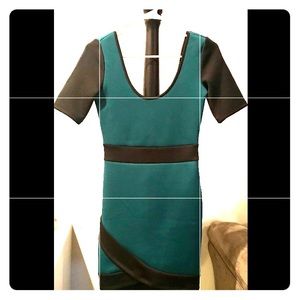 Beautiful, sleek green and black dress